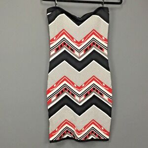 XOXO Y2K Party Dress Womens  M Lined Spaghetti Strap Bodycon Beach VTG Aztec